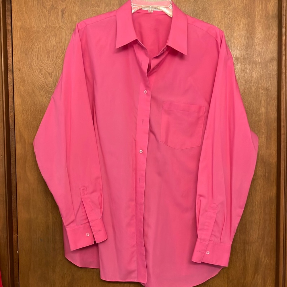 Elegant Foxcroft Pink 18W Blouse Wrinkle-Free, Iron-Free, Perfect for Working